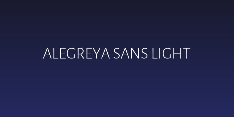 Alegreya Sans Light Social Header