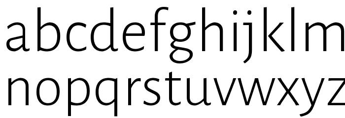 Alegreya Sans Light Font LOWERCASE