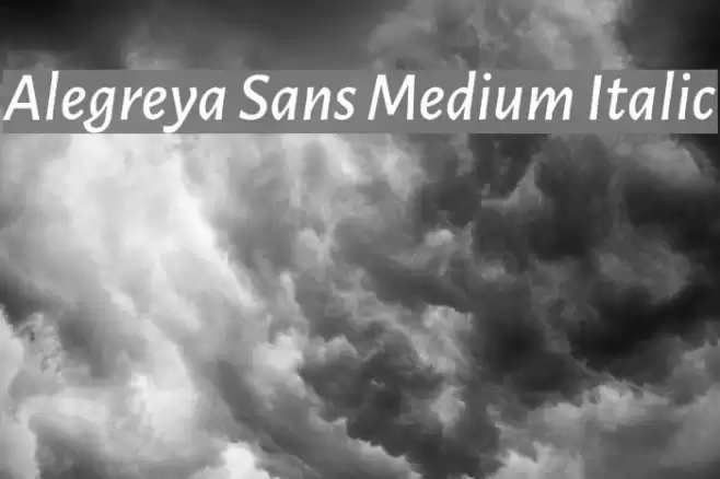 Alegreya Sans Medium Italic examples