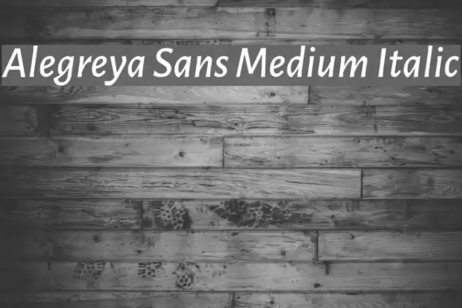 Alegreya Sans Medium Italic examples