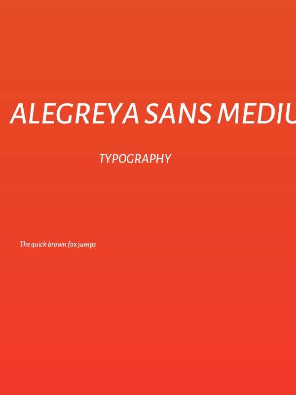 Alegreya Sans Medium Italic Poster
