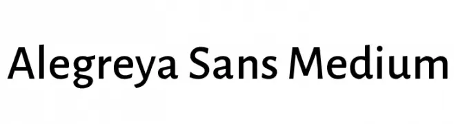 Alegreya Sans Medium  Frei Schriftart Herunterladen