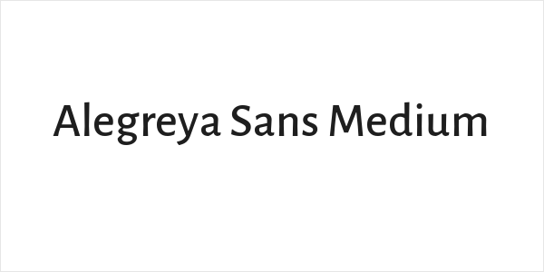 Alegreya Sans Medium Logo