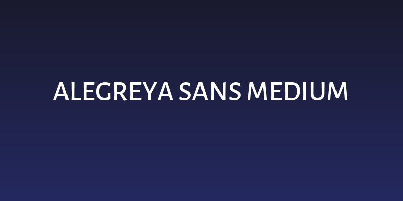 Alegreya Sans Medium Social Header