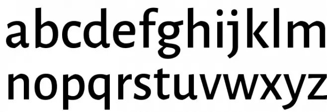 Alegreya Sans Medium Caratteri MINUSCOLO