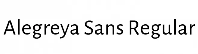 Alegreya Sans Regular  フリーフォントのダウンロード