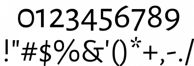 Alegreya Sans Regular Font OTHER CHARS