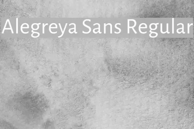 Alegreya Sans Regular Font examples