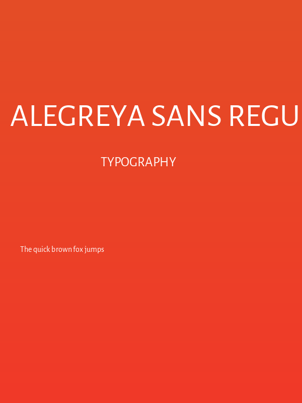 Alegreya Sans Regular Poster