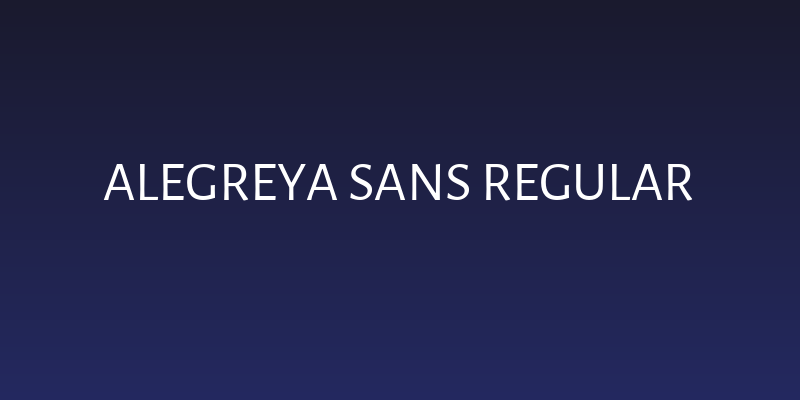 Alegreya Sans Regular Social Header