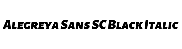 Alegreya Sans SC Black Italic Font