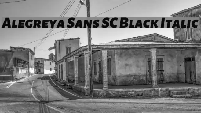 Alegreya Sans SC Black Italic Font examples