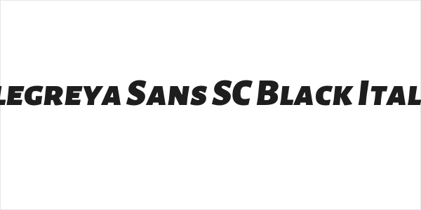 Alegreya Sans SC Black Italic Logo