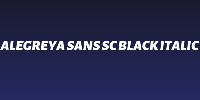 Alegreya Sans SC Black Italic Social Header