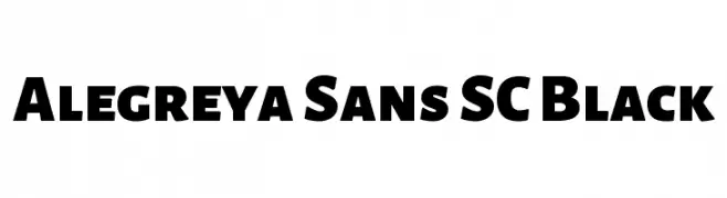 Alegreya Sans SC Black  フリーフォントのダウンロード