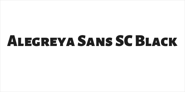 Alegreya Sans SC Black Logo