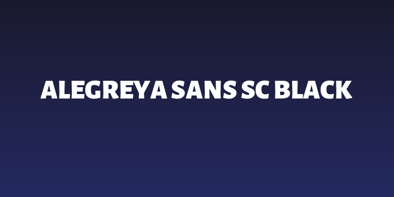 Alegreya Sans SC Black Social Header