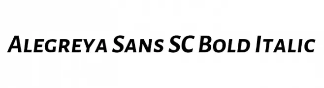 Alegreya Sans SC Bold Italic  免费字体下载