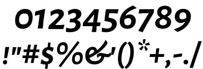 Alegreya Sans SC Bold Italic Font OTHER CHARS