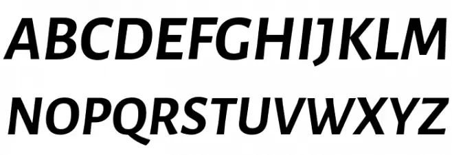 Alegreya Sans SC Bold Italic 字体 大写