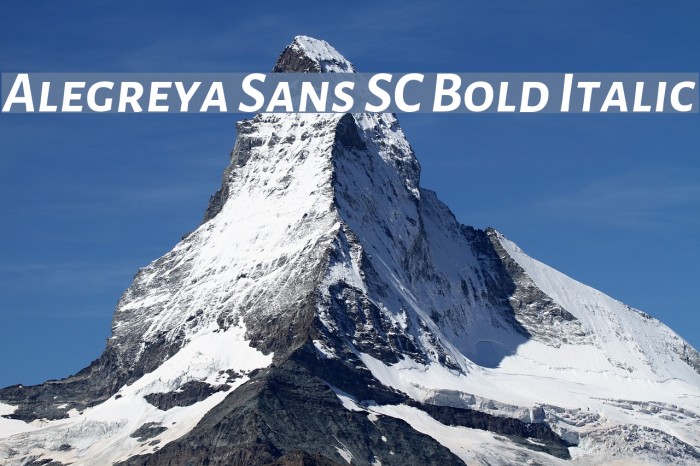 Alegreya Sans SC Bold Italic Font examples