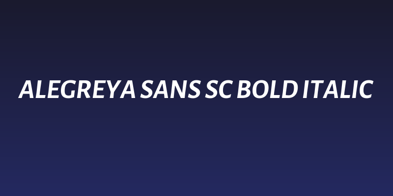 Alegreya Sans SC Bold Italic Social Header
