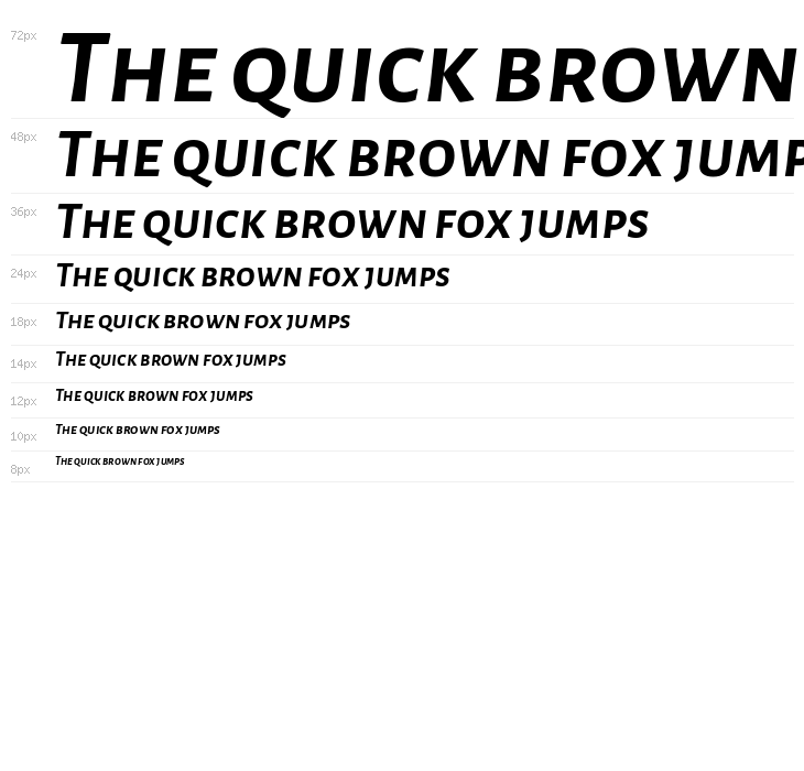 Alegreya Sans SC Bold Italic Waterfall