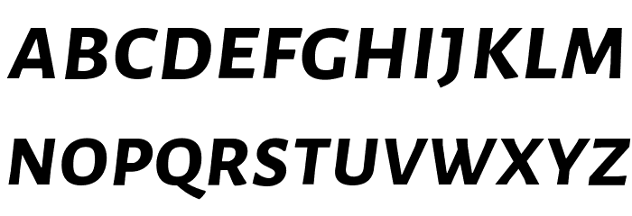 Alegreya Sans SC Bold Italic Font LOWERCASE