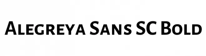 Alegreya Sans SC Bold  フリーフォントのダウンロード