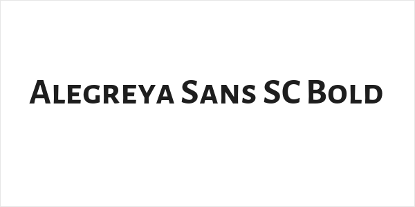 Alegreya Sans SC Bold Logo