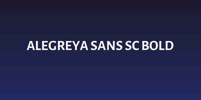 Alegreya Sans SC Bold Social Header