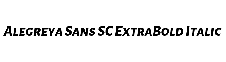 Alegreya Sans SC ExtraBold Italic Font
