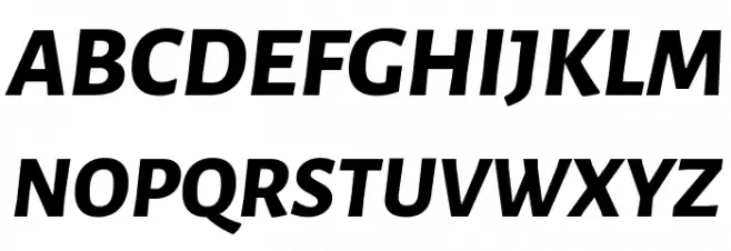 Alegreya Sans SC ExtraBold Italic फ़ॉन्ट अपरकेस