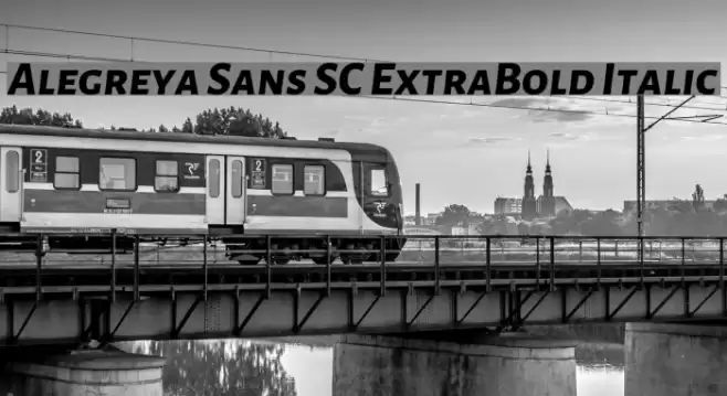 Alegreya Sans SC ExtraBold Italic Font examples