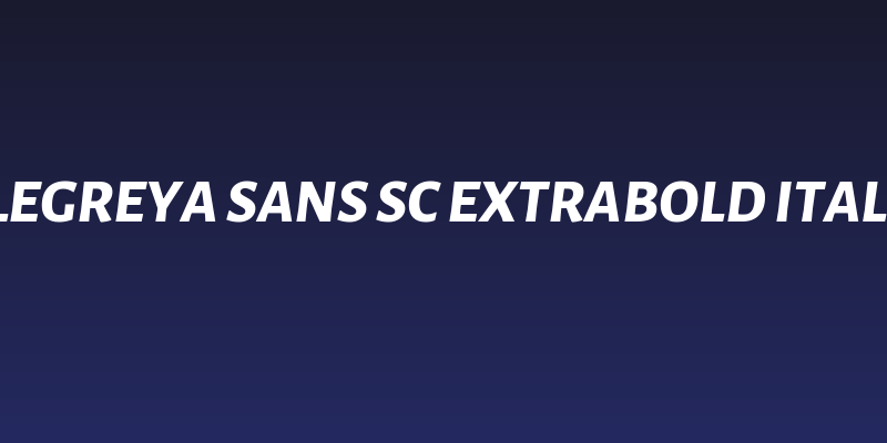 Alegreya Sans SC ExtraBold Italic Social Header