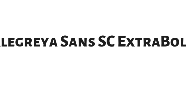 Alegreya Sans SC ExtraBold Logo