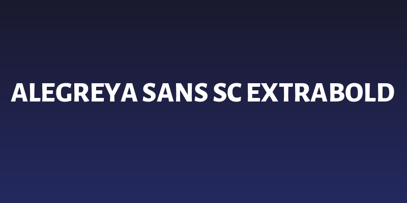 Alegreya Sans SC ExtraBold Social Header