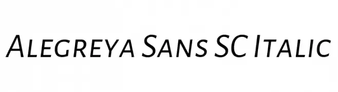 Alegreya Sans SC Italic  Frei Schriftart Herunterladen