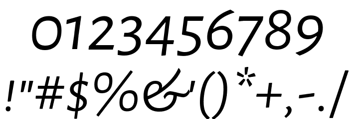 Alegreya Sans SC Italic Font OTHER CHARS