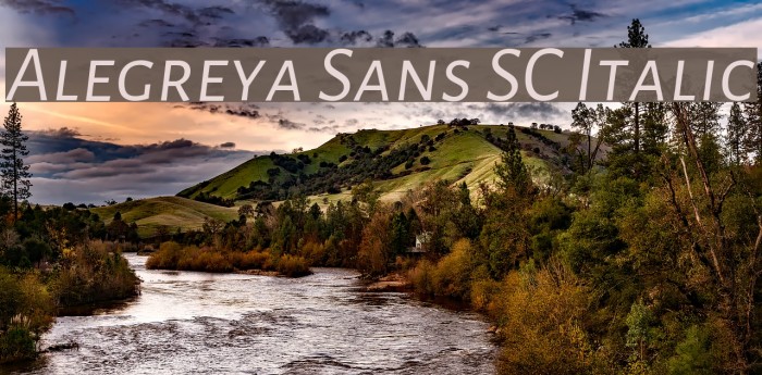 Alegreya Sans SC Italic Font examples