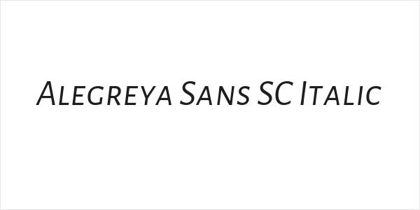 Alegreya Sans SC Italic Logo