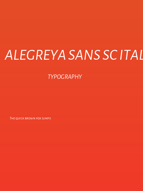 Alegreya Sans SC Italic Poster