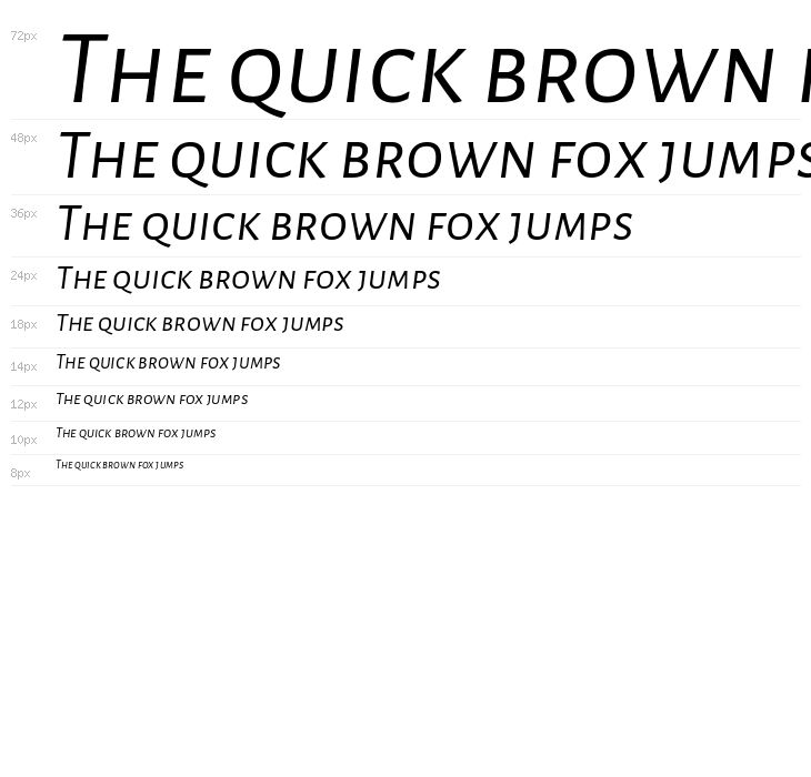 Alegreya Sans SC Italic Waterfall