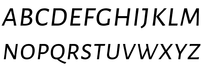 Alegreya Sans SC Italic Font LOWERCASE