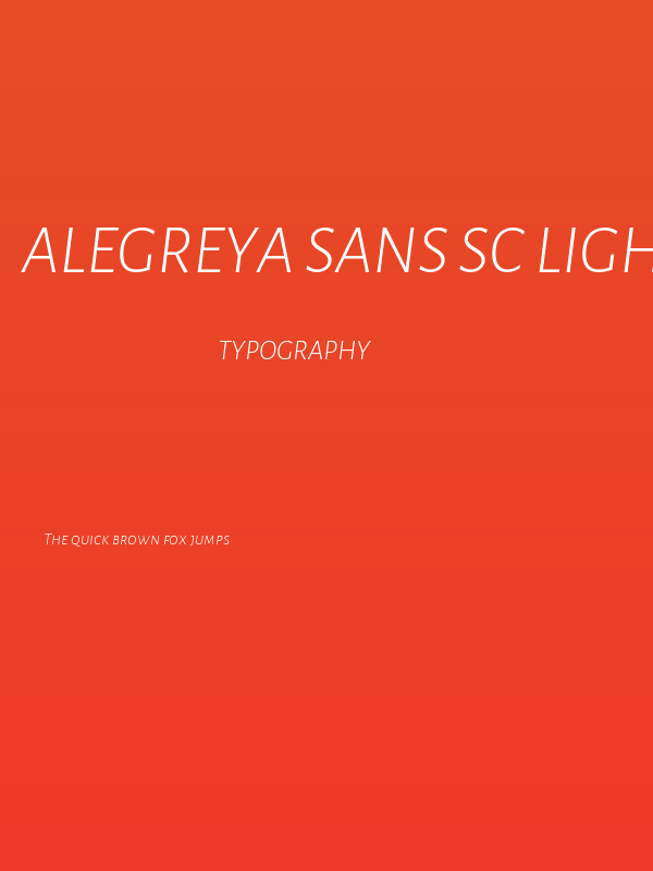 Alegreya Sans SC Light Italic Poster