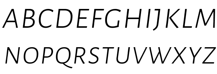 Alegreya Sans SC Light Italic Font LOWERCASE