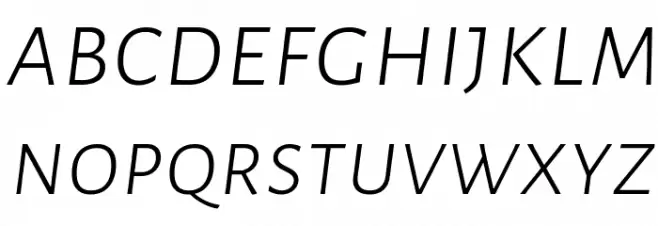 Alegreya Sans SC Light Italic 字体 小写