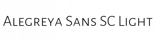 Alegreya Sans SC Light  Frei Schriftart Herunterladen
