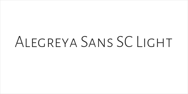 Alegreya Sans SC Light Logo