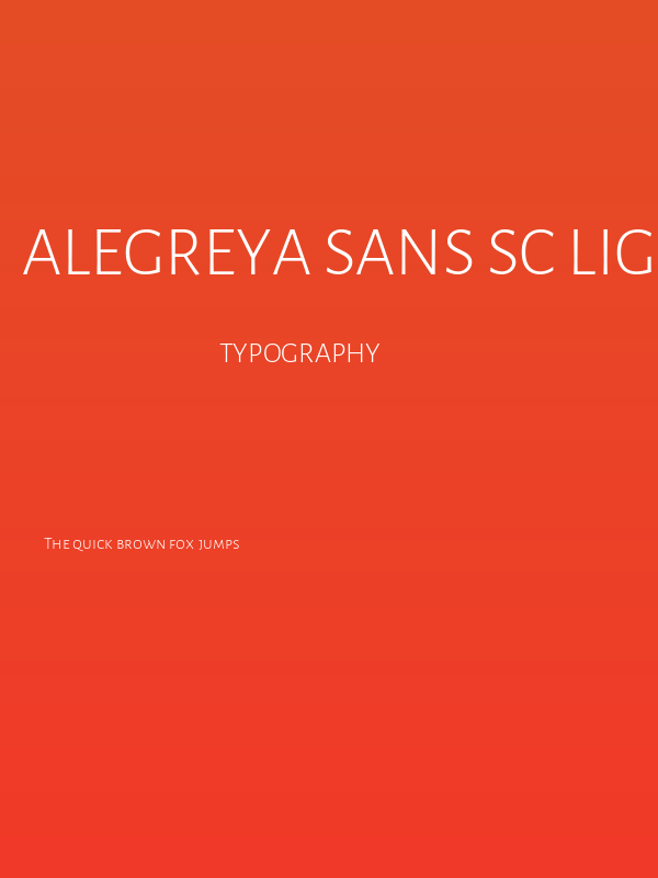 Alegreya Sans SC Light Poster